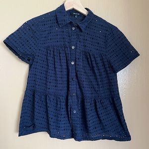 Madewell eyelet blouse